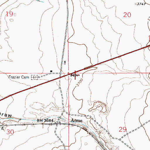 Topographic Map of 10799 Water Well, NM