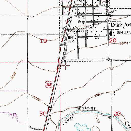 Topographic Map of 13590 Water Well, NM