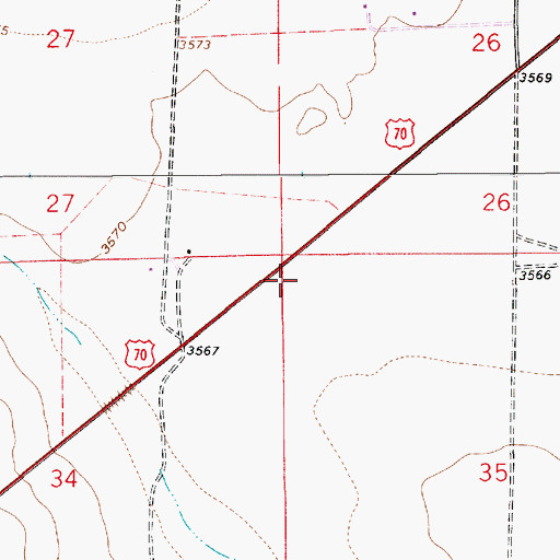 Topographic Map of 10456 Water Well, NM
