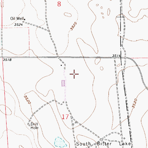 Topographic Map of 10079 Water Well, NM