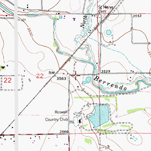Topographic Map of 10066 Water Well, NM