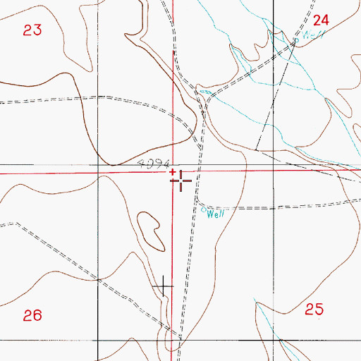 Topographic Map of 10457 Water Well, NM