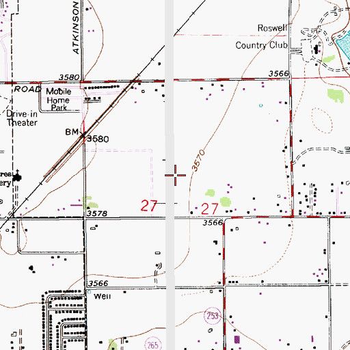 Topographic Map of 13034 Water Well, NM