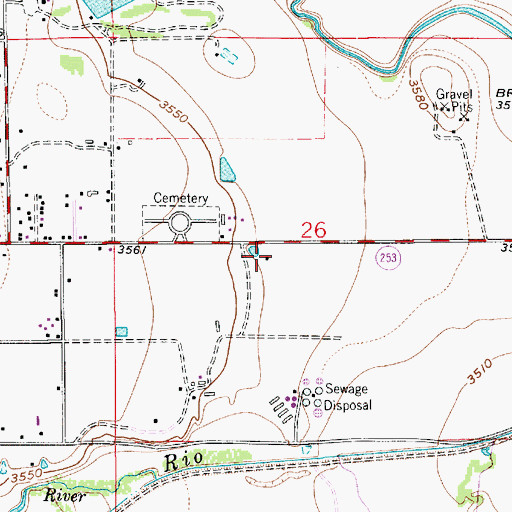 Topographic Map of 13030 Water Well, NM