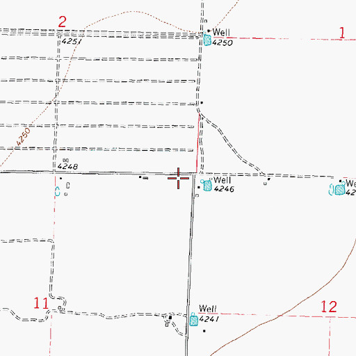 Topographic Map of 00688 Water Well, NM