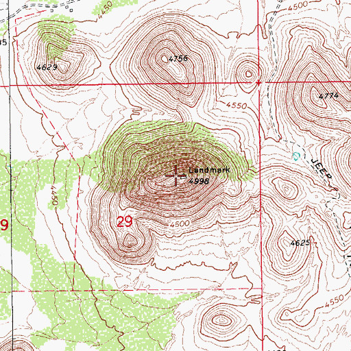 Topographic Map of Pat Hills, AZ