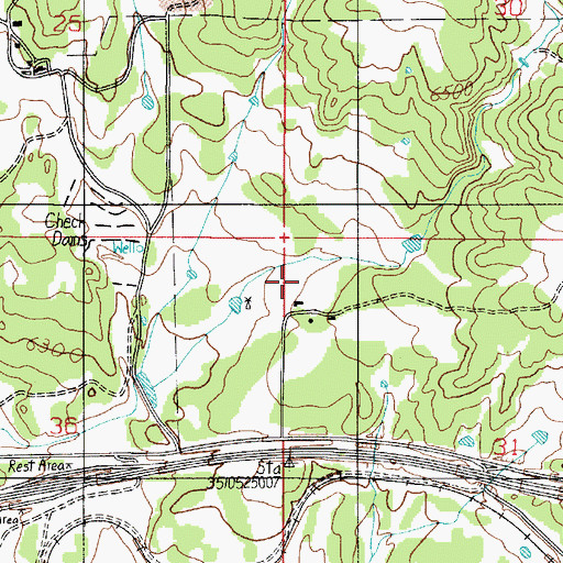 Topographic Map of Dead Horse, NM