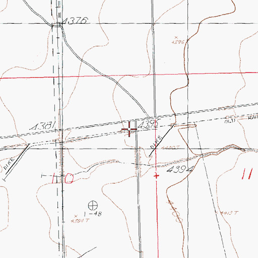 Topographic Map of Pot Hook (historical), NM