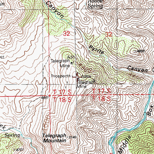 Topographic Map of Telegraph (historical), NM