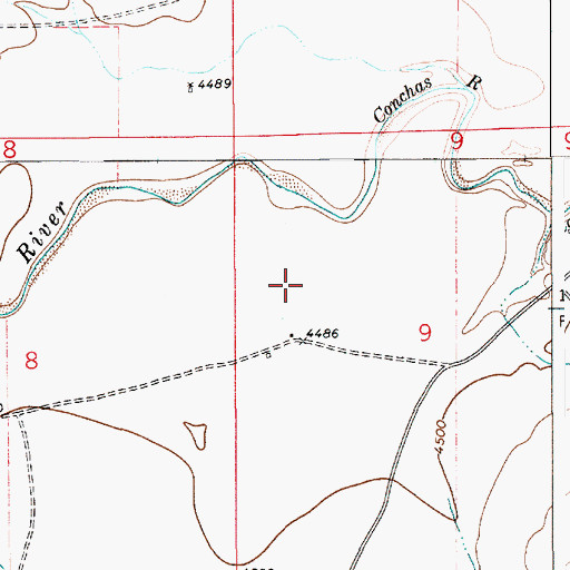 Topographic Map of Quintana, NM