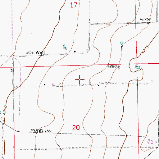 Topographic Map of 12535 Water Well, NM