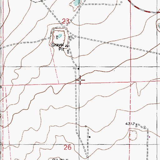 Topographic Map of 12523 Water Well, NM
