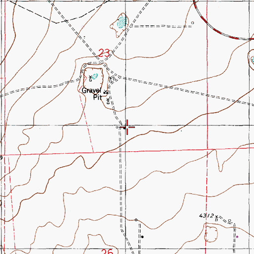 Topographic Map of 12522 Water Well, NM