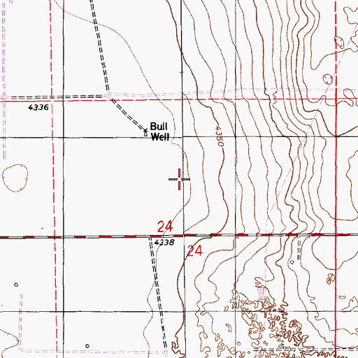 Topographic Map of 12512 Water Well, NM