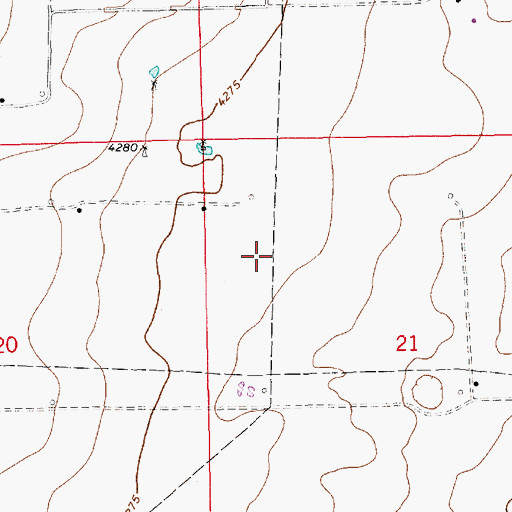 Topographic Map of 12539 Water Well, NM