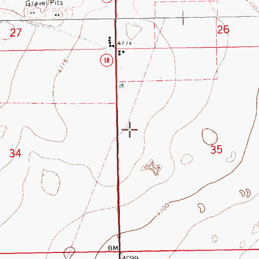 Topographic Map of 12841 Water Well, NM