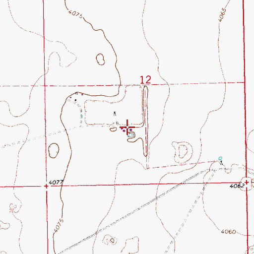 Topographic Map of 12603 Water Well, NM