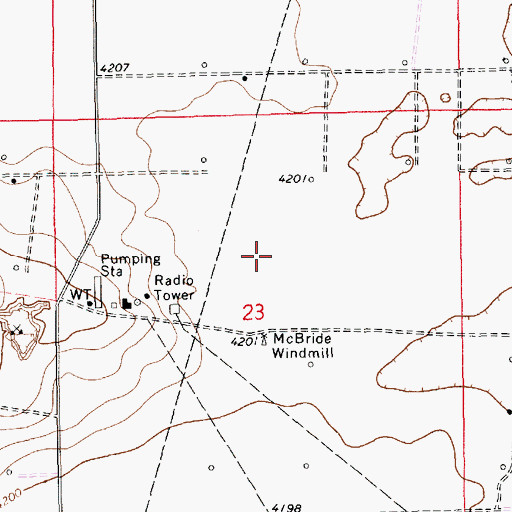 Topographic Map of 12865 Water Well, NM