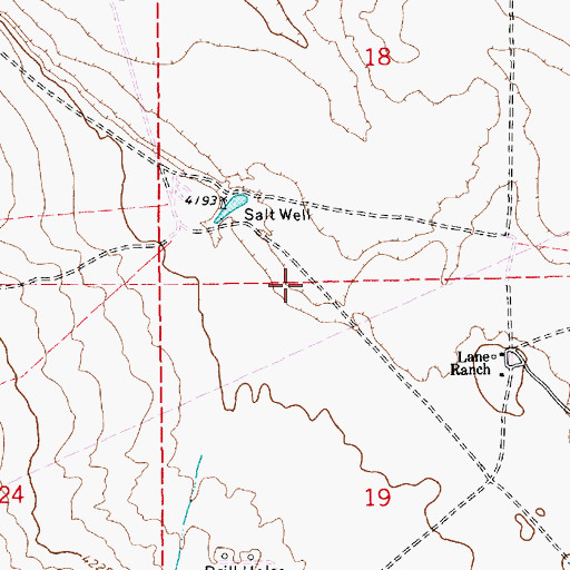 Topographic Map of 12589 Water Well, NM