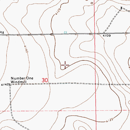 Topographic Map of 12607 Water Well, NM