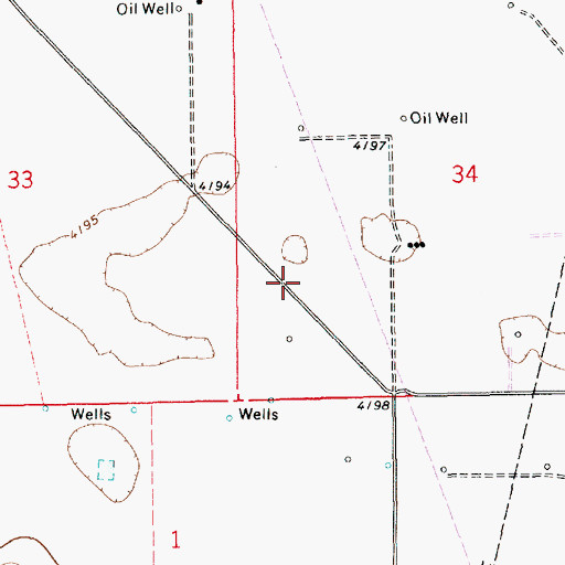 Topographic Map of 10664 Water Well, NM