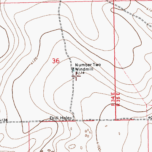 Topographic Map of 05001 Water Well, NM