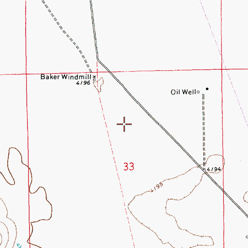 Topographic Map of 12597 Water Well, NM