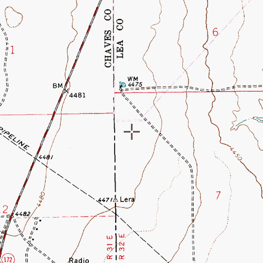 Topographic Map of 10647 Water Well, NM