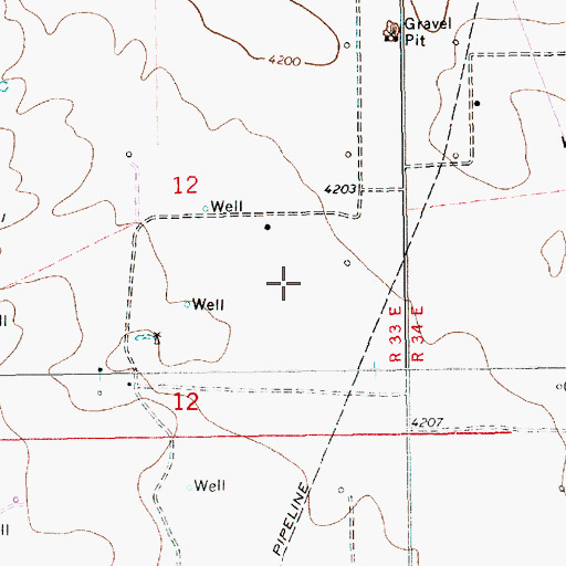 Topographic Map of 10669 Water Well, NM
