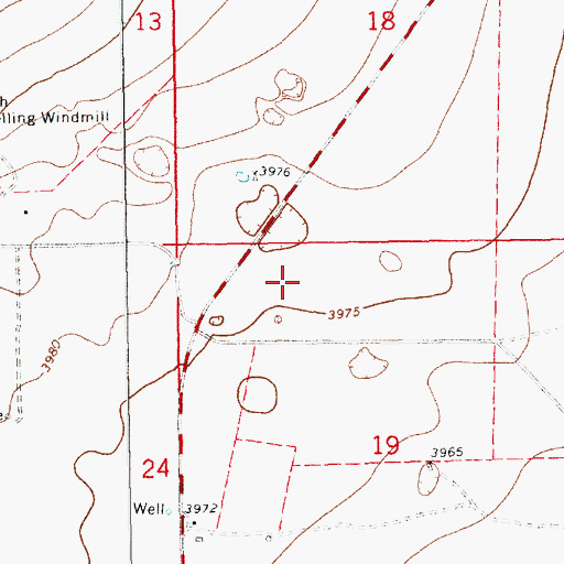 Topographic Map of 12809 Water Well, NM