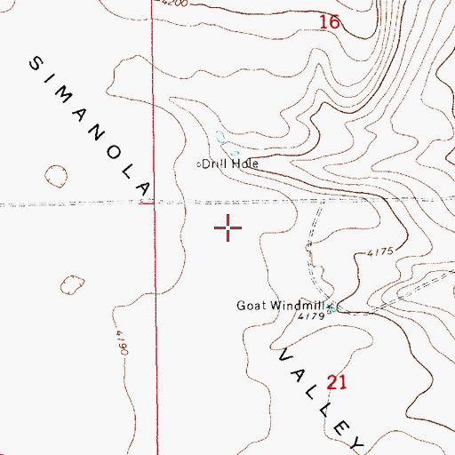 Topographic Map of 10690 Water Well, NM