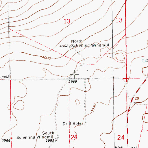 Topographic Map of 12798 Water Well, NM