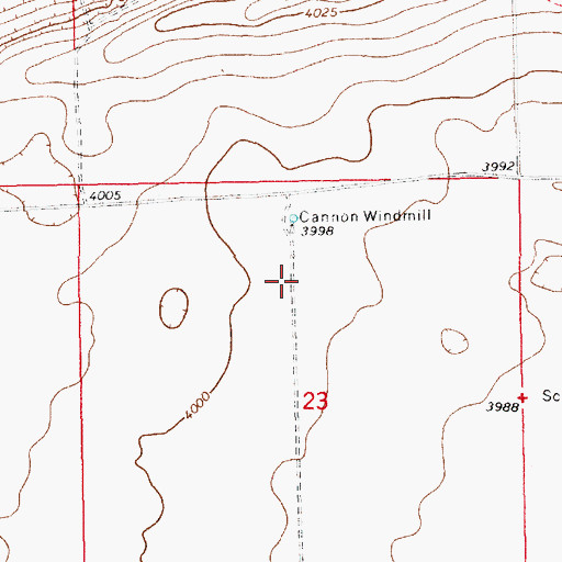 Topographic Map of 13395 Water Well, NM