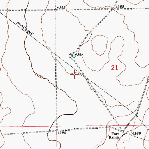 Topographic Map of 10655 Water Well, NM