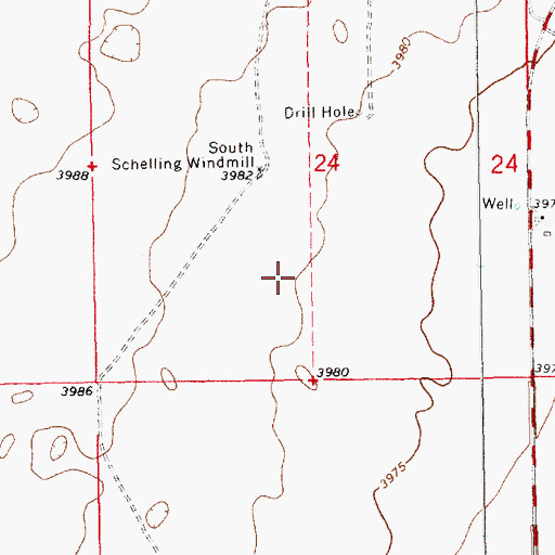 Topographic Map of 12804 Water Well, NM