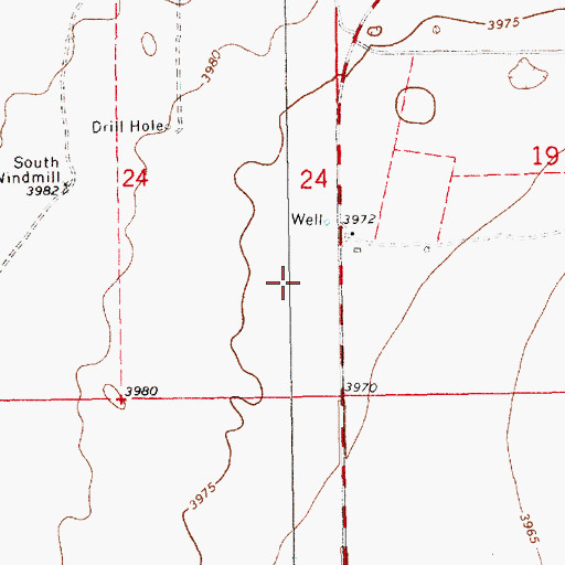 Topographic Map of 12803 Water Well, NM