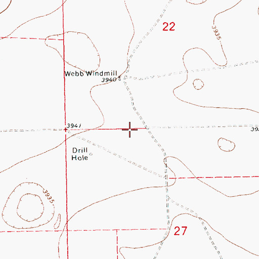 Topographic Map of 10707 Water Well, NM