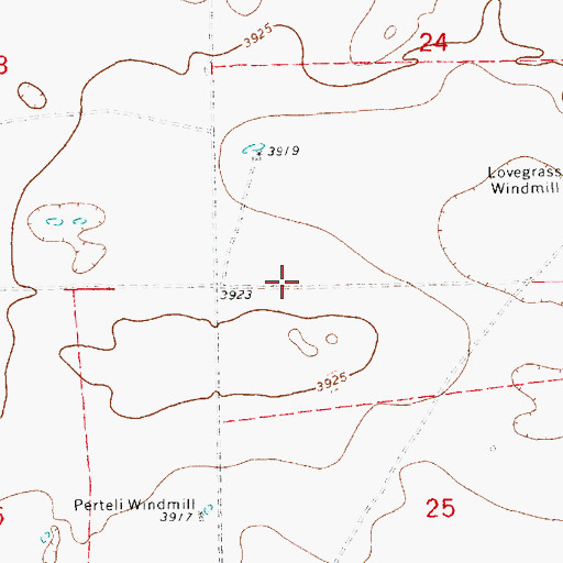 Topographic Map of 12708 Water Well, NM