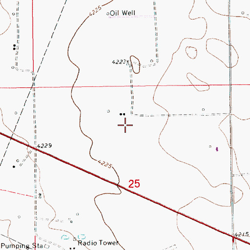 Topographic Map of 10678 Water Well, NM