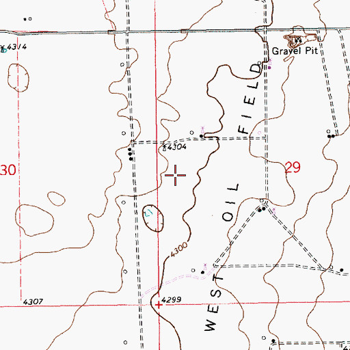 Topographic Map of 13057 Water Well, NM