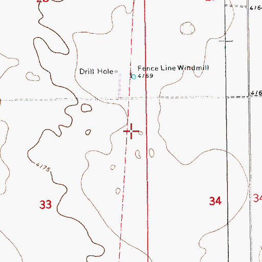 Topographic Map of 10697 Water Well, NM
