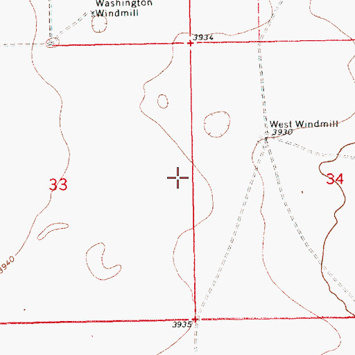 Topographic Map of 10713 Water Well, NM