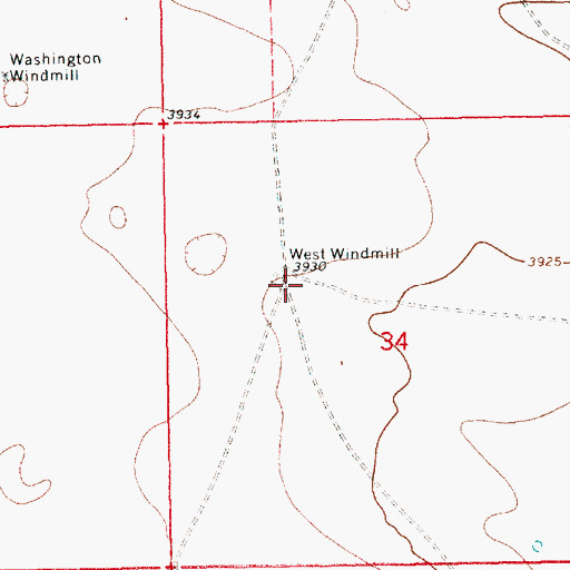 Topographic Map of 12793 Water Well, NM
