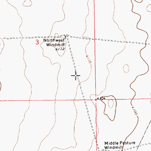 Topographic Map of 10777 Water Well, NM