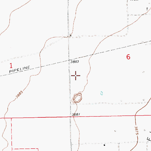 Topographic Map of 10852 Water Well, NM
