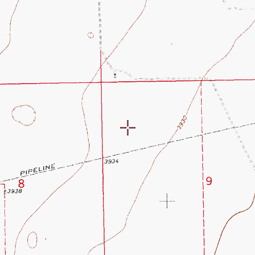 Topographic Map of 10825 Water Well, NM