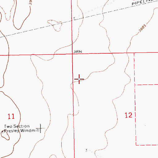 Topographic Map of 10823 Water Well, NM