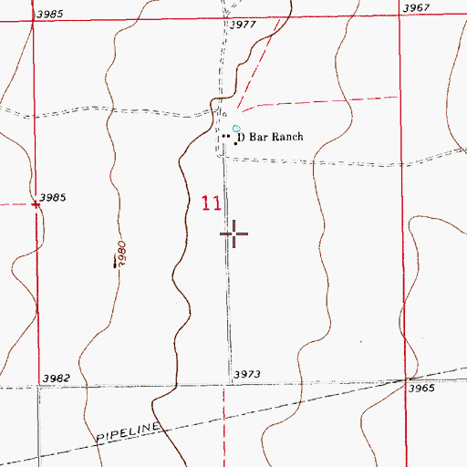 Topographic Map of 10801 Water Well, NM