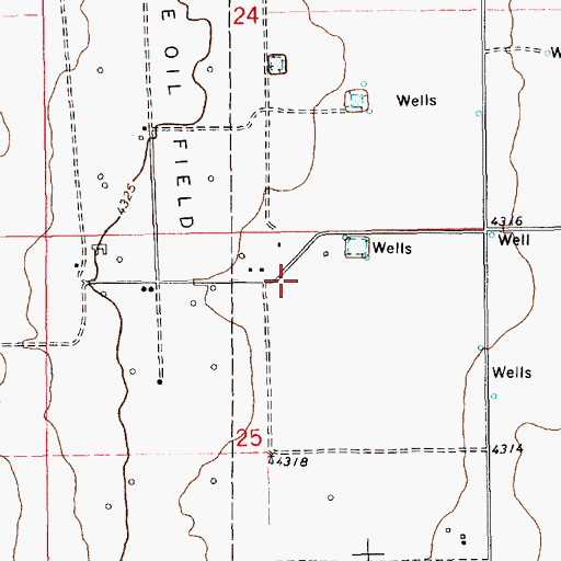 Topographic Map of 10657 Water Well, NM