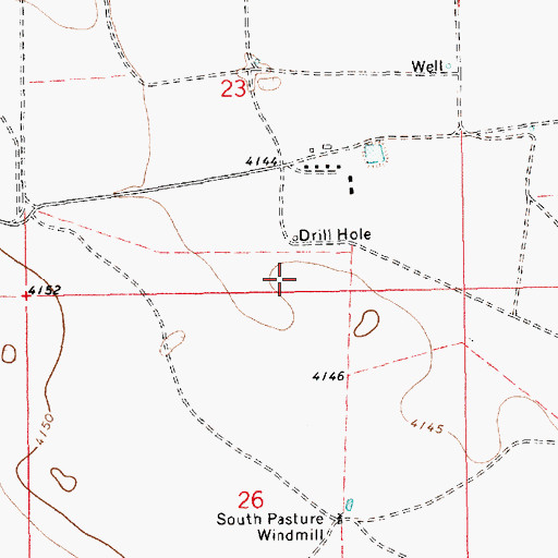 Topographic Map of 10693 Water Well, NM